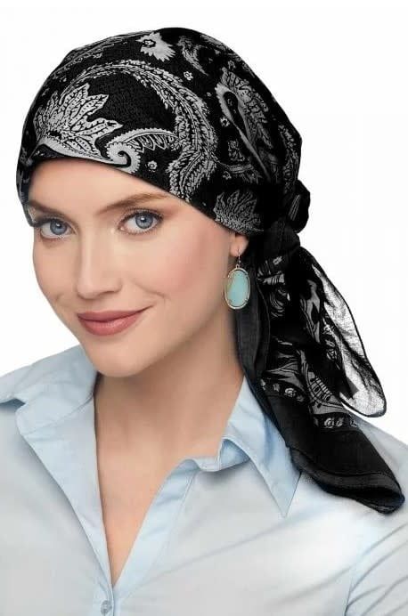Headcovers  Cotton Woodblock Chemo Scarf