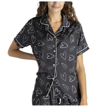 Hello Mello Satin PJ Shirt
