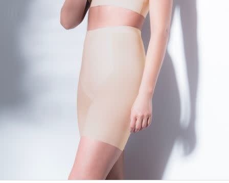 Body Hush Check Me Out Thigh Slimmer, Color: Nude, Size: S