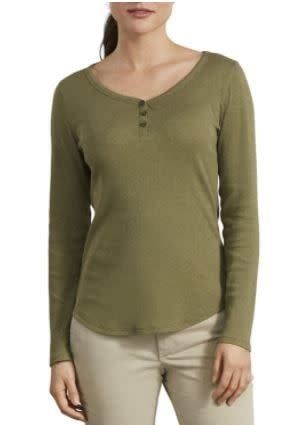 Dickies Henley LS Shirt, Color: Burnt Olive, Size: S