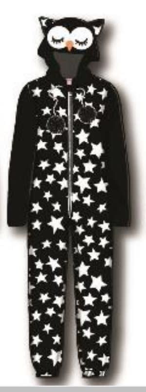 Jolie PJ Onesie, Color: Owl Black, Size: Small