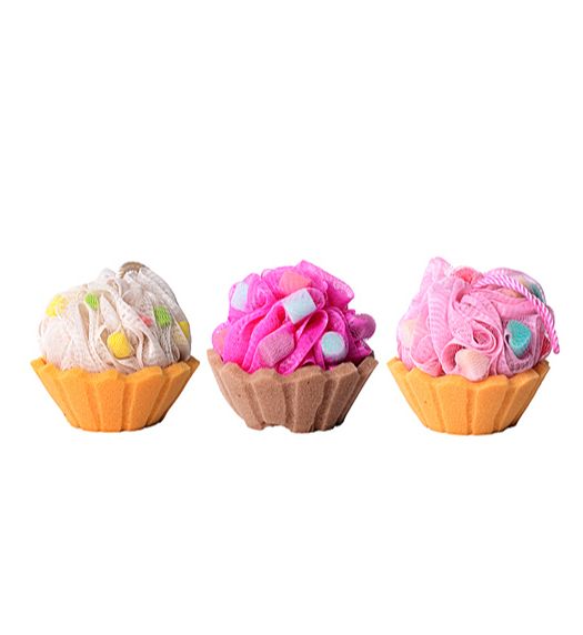 Day In Day Out Bath Sponge, Color: Cupcake, Size: Multi Color
