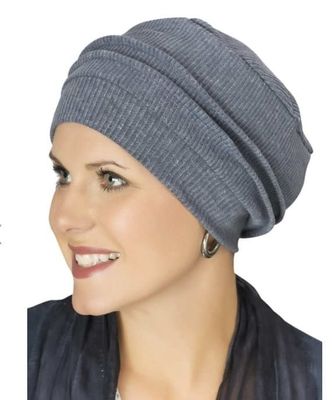 Headcovers Tiffany Turban Cap, Description: Denim Ribbed