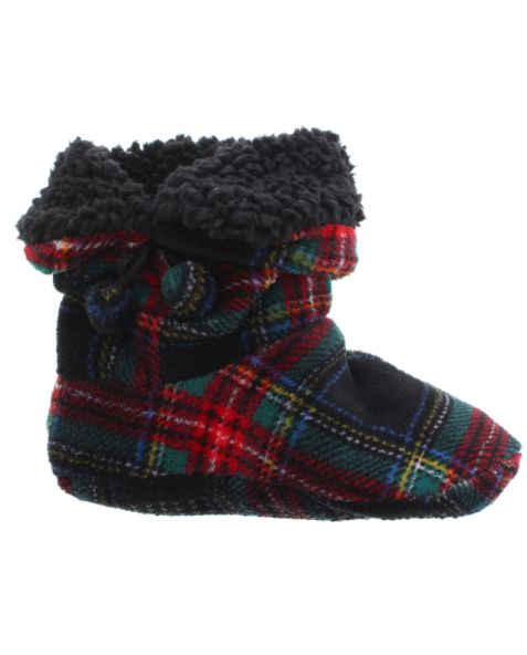 Great Northern Slipper W, Color: Royal Plaid Bootie, Size: S/M