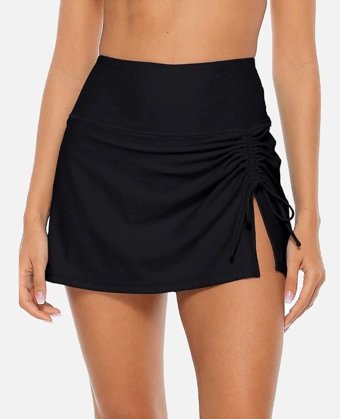 Anfilia Swim Skort, Color: Black, Size: Small