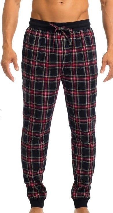 Joe Boxer Lounge, Color: BLK/REDPLD, Size: Small