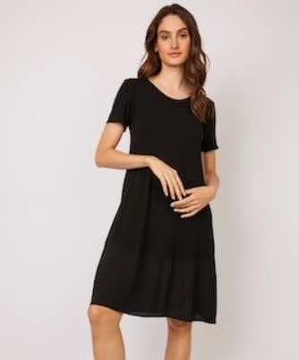Pistache Viscose SS Dress , Color: Black, Size: Small