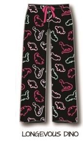 Jolie Women Plush Pant, Color: Black Dino, Size: Small
