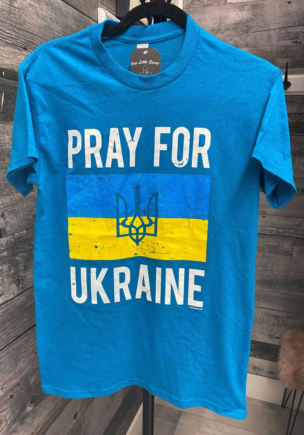 Ukraine Tee , Color: Blue, Size: Small