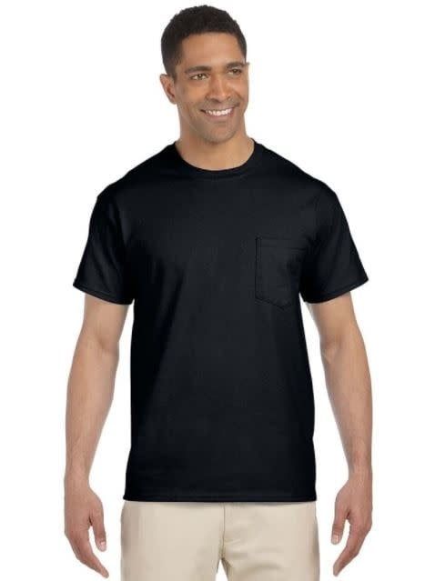Gildan Pocket Tee, Color: Black, Size: Medium