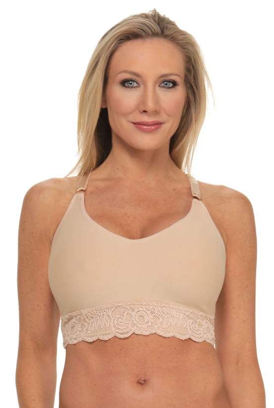 Shapeez- Comfeez Racerback Short, Color: Nude, Size: Medium