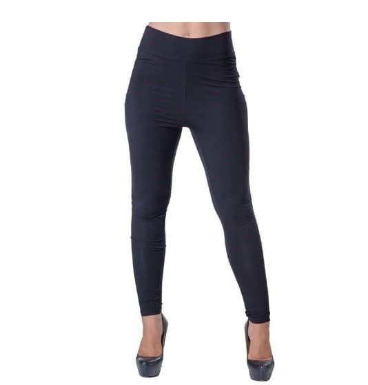 Papa Bamboo Wide Band Legging, Color: Black, Size: Medium