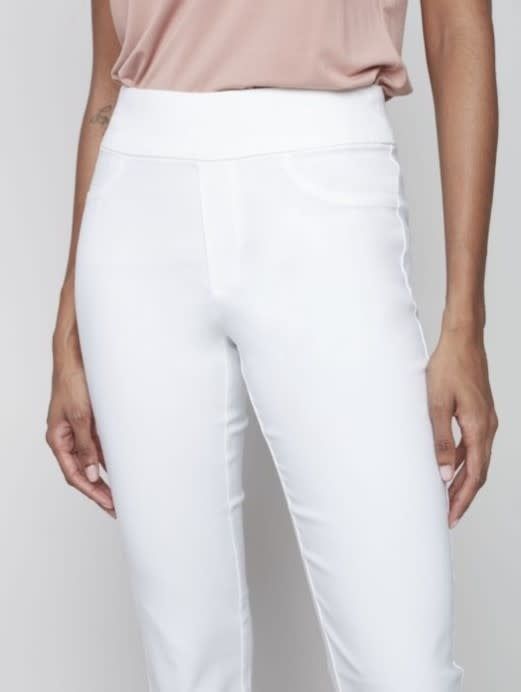 CB Stretch Pull On Capri, Color: White, Size: 06