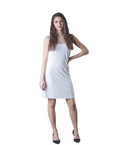 Papa Bamboo Slip Dress, Color: White, Size: Medium