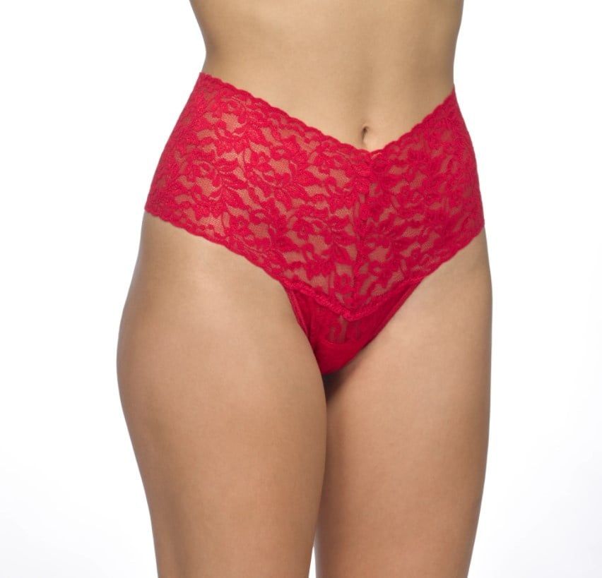 Hanky Panky Retro Thong Plus, Color: Red, Size: Plus