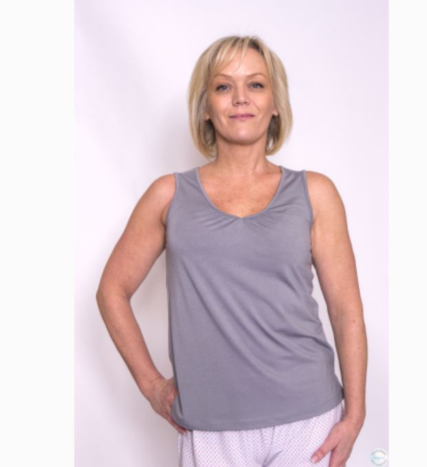Pretty in Painsley Tank, Color: Dark Grey, Size: Small
