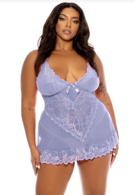 Oh Cheri PS Valentine, Color: Brunnera Blue, Size: 1X/2X