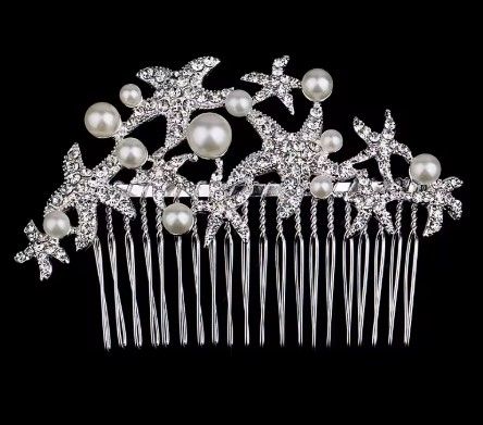 Bridal Combs, Size: Starfish n Pearls