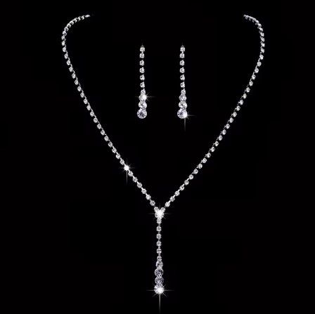 Crystal Bridal Sets, Size: TL028, Color: Crystal