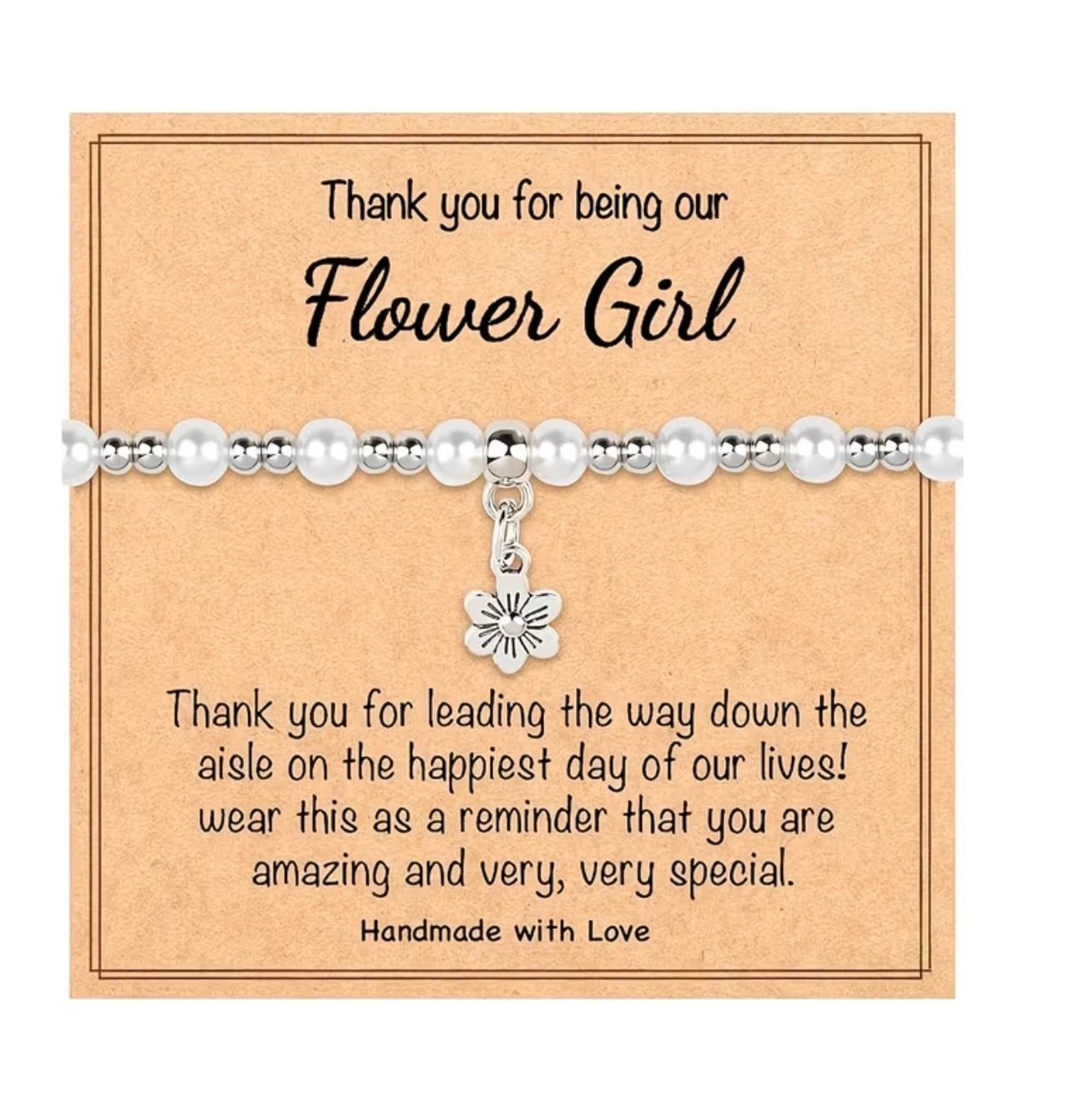 Flower Girl Bracelet, Color: Silver