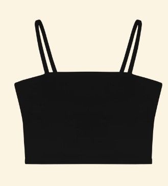 Huha Tata Crop Cami, Color: Black, Size: Small