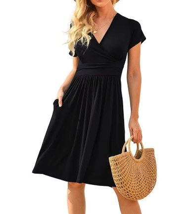 Bohemia A-Line Dress, Color: Black, Size: Small