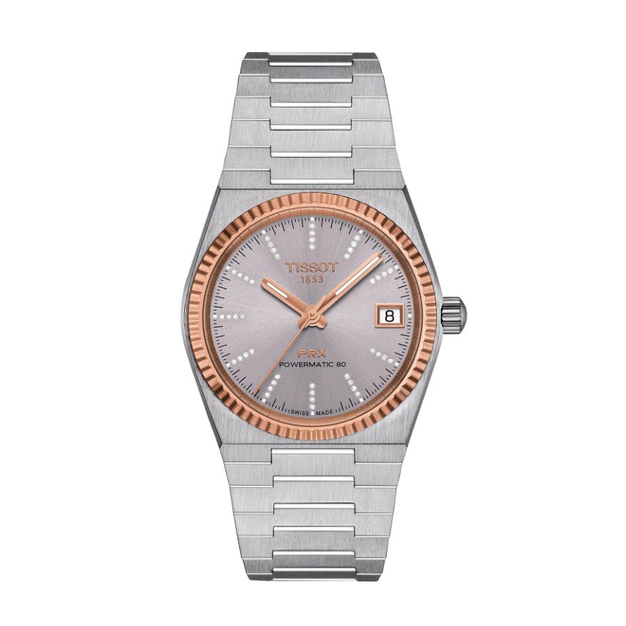 Tissot PRX 35mm Powermatic 80 Stahl &18K Goldlünette / T931.207.41.336.00