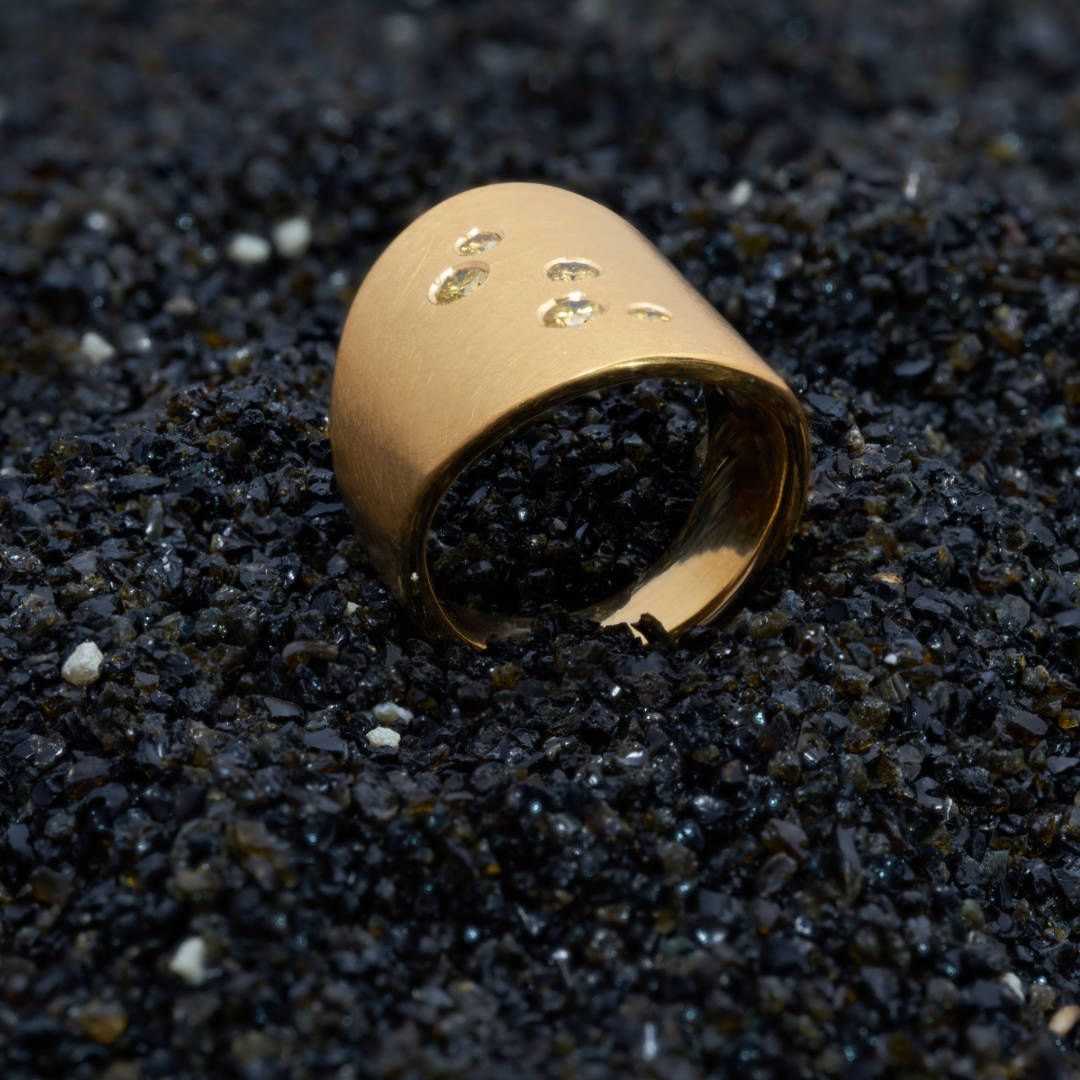 Ring Gelbgold mit gelben Diamanten