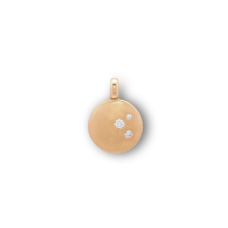Anhänger Rotgold mit 3 Diamanten