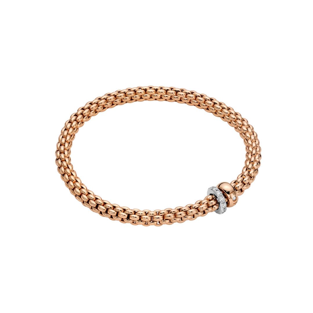 Flex'it Armband mit zwei Rondellen und Pavé-Fassung / 62406BX_PB