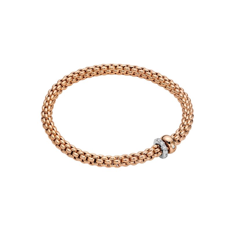 Flex'it Armband mit zwei Rondellen und Pavé-Fassung / 62406BX_PB
