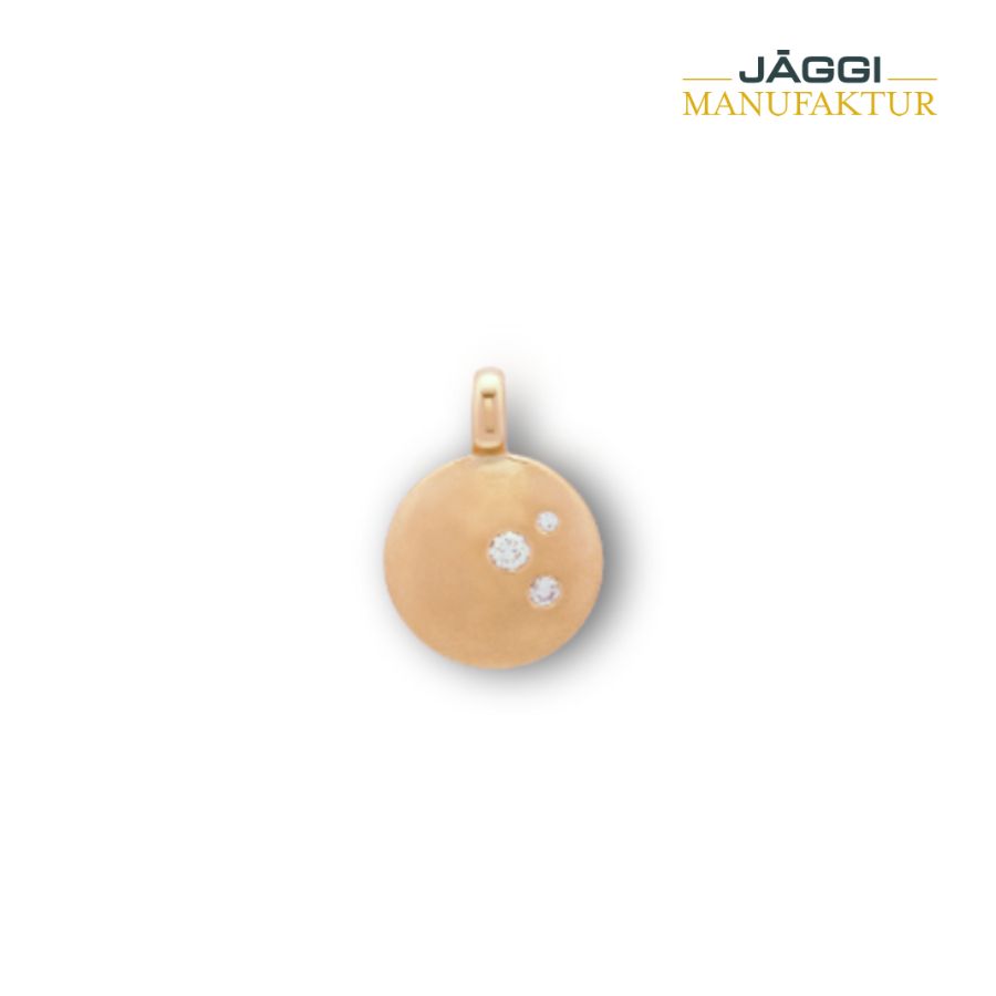 Anhänger Rotgold mit 3 Diamanten