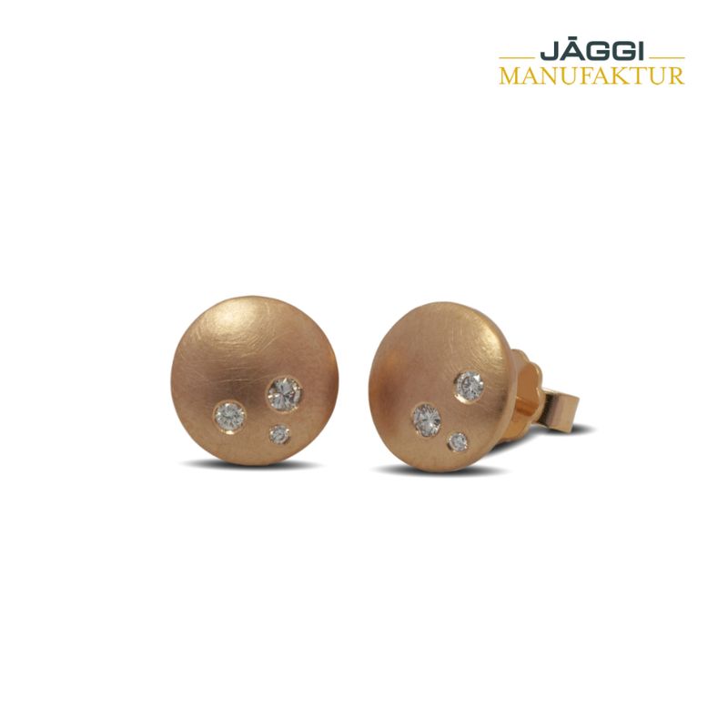 Ohrstecker Rotgold mit Diamanten Ohrstecker Rotgold mit Diamanten