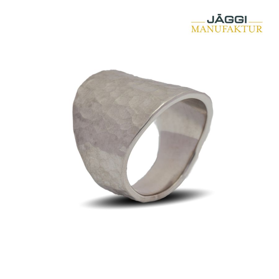 Ring Weissgold gehämmert