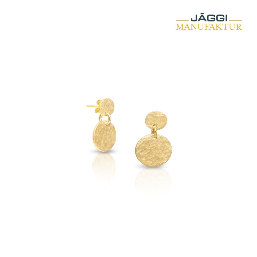 Ohrstecker Gelbgold gehämmert