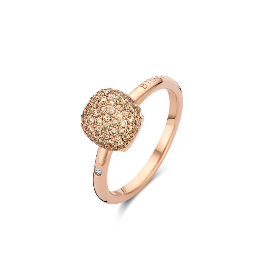Mini Sweety Ring mit braunen Diamanten in Roségold / 23R156Rbrdia