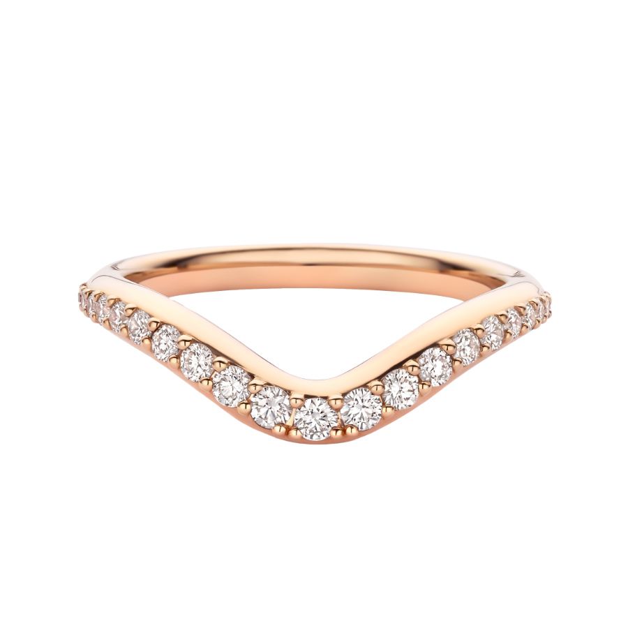 Mini Sweety Side Ring mit weißen Diamanten in Roségold / 23R221Rdia