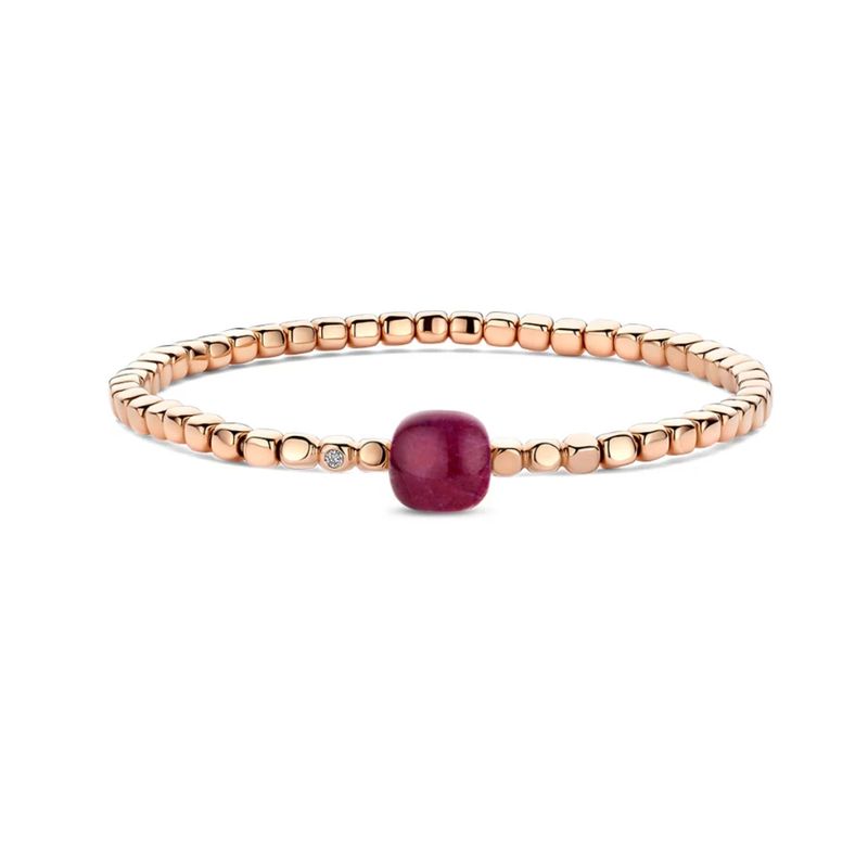 Mini Sweety Stretch Armband mit Amethyst und Rubin in Roségold / 26AS03Ramrubmp_16 Mini Sweety Stretch Armband mit Amethyst und Rubin in Roségold / 26AS03Ramrubmp_16