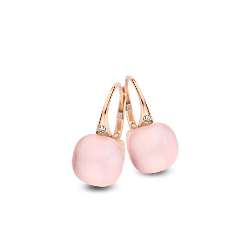 Mini Sweety Ohrringe mit Rosenquarz und Perlmutt in Roségold / 20O42Rpqmp Mini Sweety Ohrringe mit Rosenquarz und Perlmutt in Roségold / 20O42Rpqmp