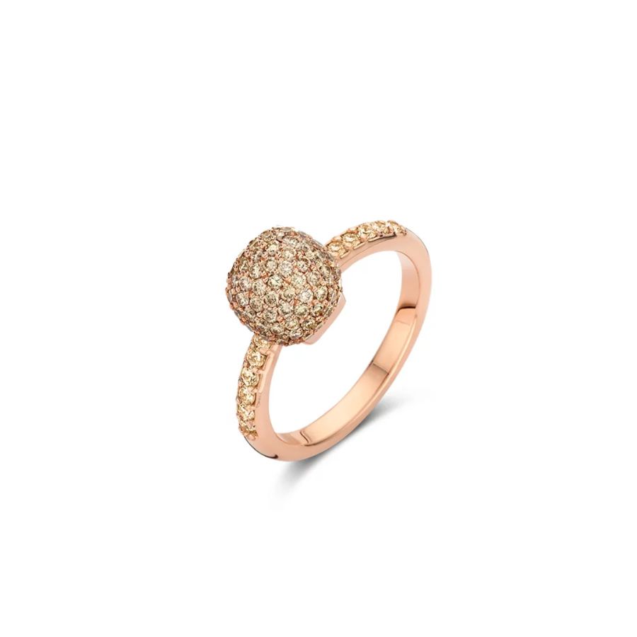 Mini Sweety Ring Klein mit braunen Diamanten in Roségold / 23R193Rbrdia