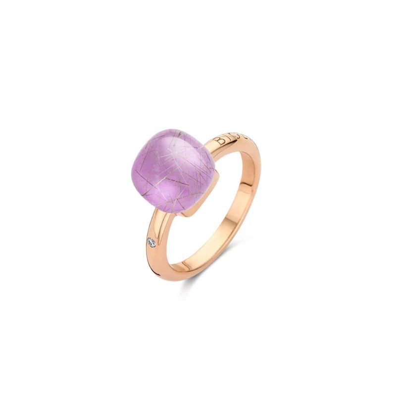 Mini Sweety Ring Mit Rutilquarz und Jadéit in Roségold / 20R88NRrutjad Mini Sweety Ring Mit Rutilquarz und Jadéit in Roségold / 20R88NRrutjad