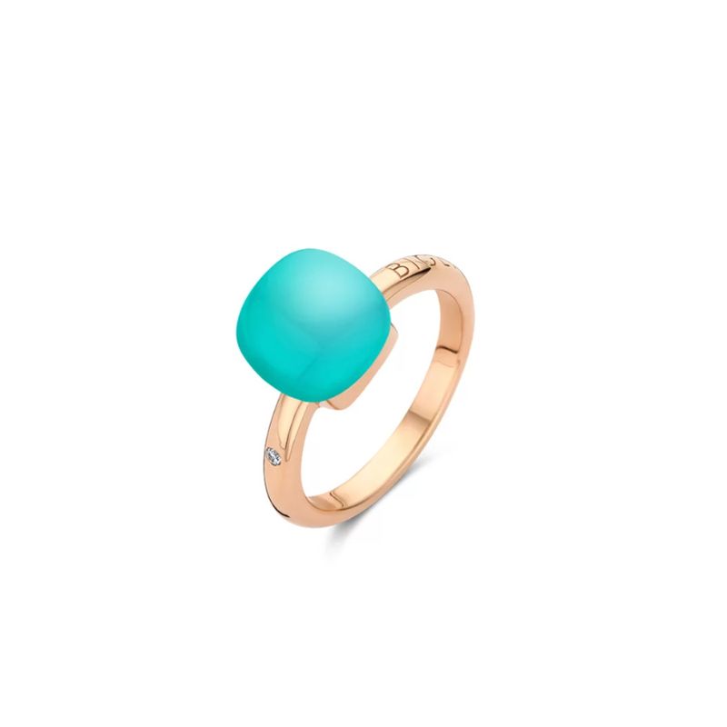 Mini Sweety Ring mit blauer Achat in Roségold / 20R88NRagazzmp Mini Sweety Ring mit blauer Achat in Roségold / 20R88NRagazzmp