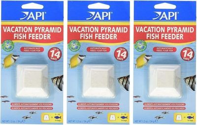 API (3 Pack) 14-Day Pyramid Fish Feeders