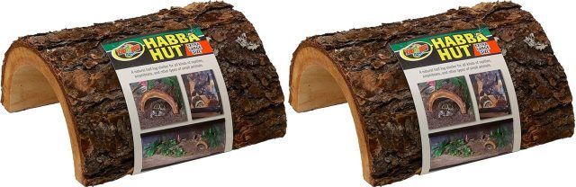 Habba Hut for Terrariums [Set of 2] Size: Medium (5″L x 5.5″W x 3″H)