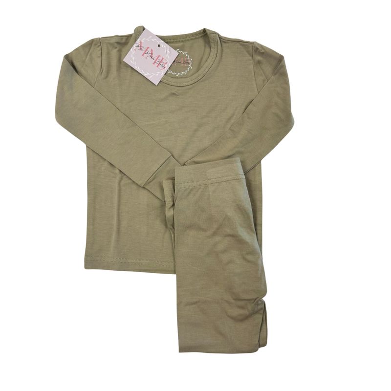 Bamboo Brown Two-Piece Jammies