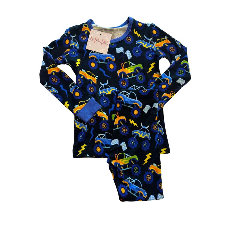 Bamboo Monster Truck Two-Piece Jammies