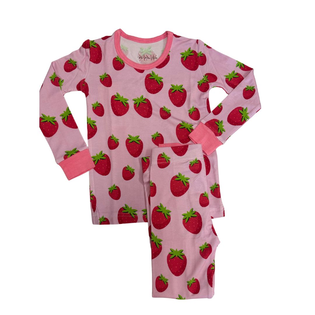 Bamboo Strawberry Two-Piece Jammies