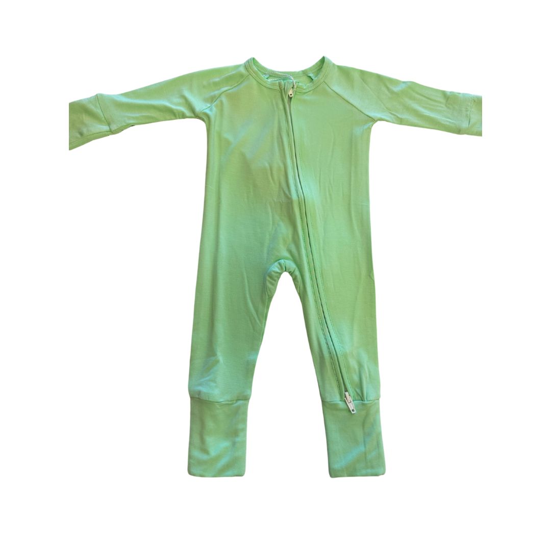 Bamboo Green Zipper Pajama
