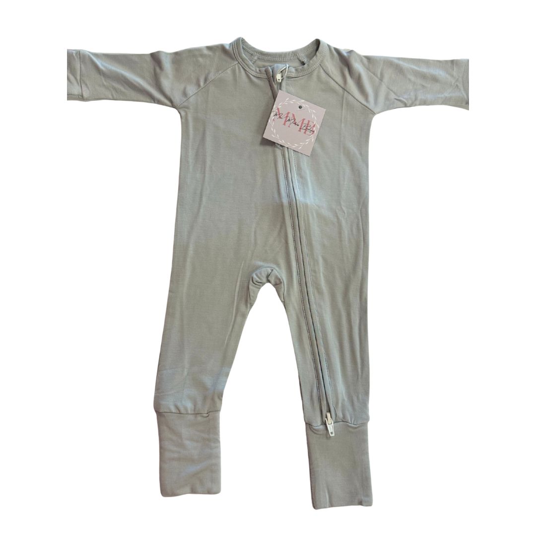 Bamboo Grey Zipper Pajama