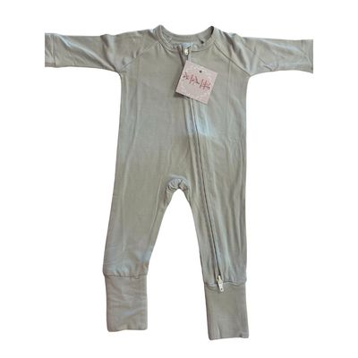 Bamboo Grey Zipper Pajama